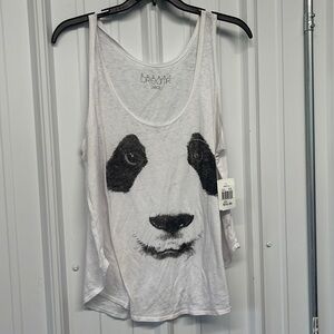 Dreamr womens Tank New white Panda l large